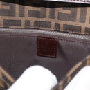 FENDI Zucca Canvas Mamma Baguette Shoulder Bag Black Brown Auth 176746SAV-20