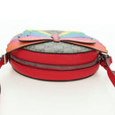 GUCCI GG Supreme Butterfly Shoulder Bag PVC Beige Silver 550782 Auth 176748V-6