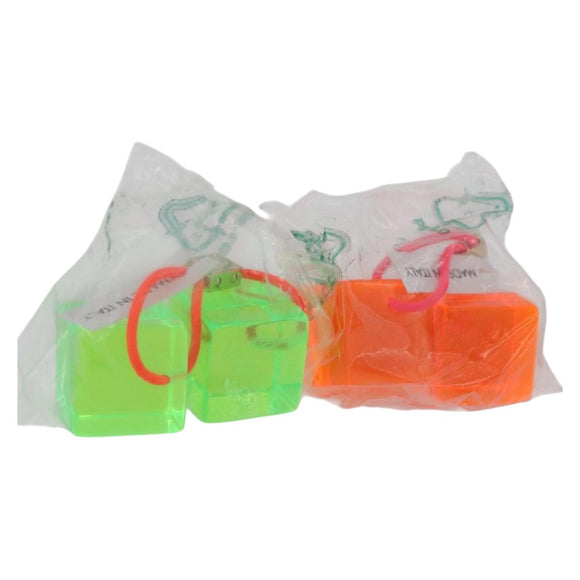 LOUIS VUITTON Hair Cube Hair Clip plastic Orange LV Auth 176749A