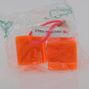 LOUIS VUITTON Hair Cube Hair Clip plastic Orange LV Auth 176749A-5