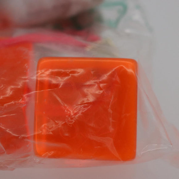 LOUIS VUITTON Hair Cube Hair Clip plastic Orange LV Auth 176749A