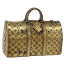 LOUIS VUITTON Keepall Motif Paper weight metal Gold LV Auth 176750A-1
