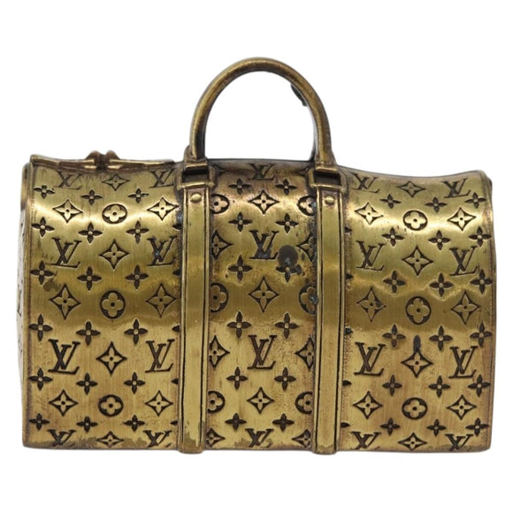 LOUIS VUITTON Keepall Motif Paper weight metal Gold LV Auth 176750A