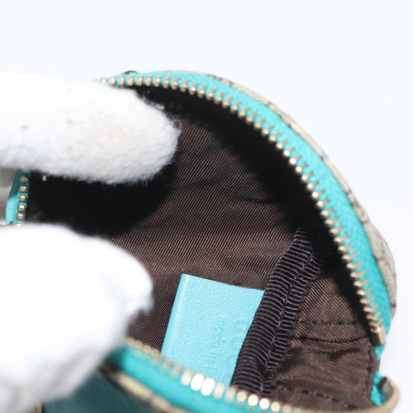 GUCCI GG Supreme Wal Geldbörse PVC Beige Gold 256862 Auth 176753A