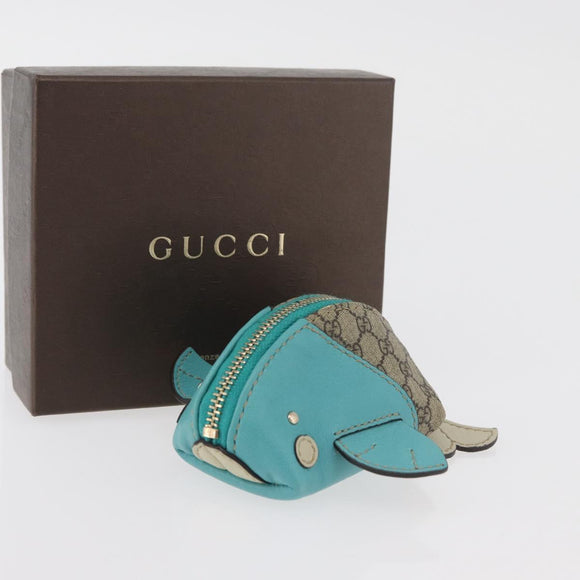 GUCCI GG Supreme Wal Geldbörse PVC Beige Gold 256862 Auth 176753A