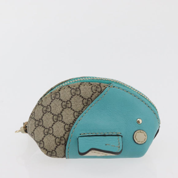 GUCCI GG Supreme Wal Geldbörse PVC Beige Gold 256862 Auth 176753A