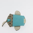GUCCI GG Supreme Wal Geldbörse PVC Beige Gold 256862 Auth 176753A-6