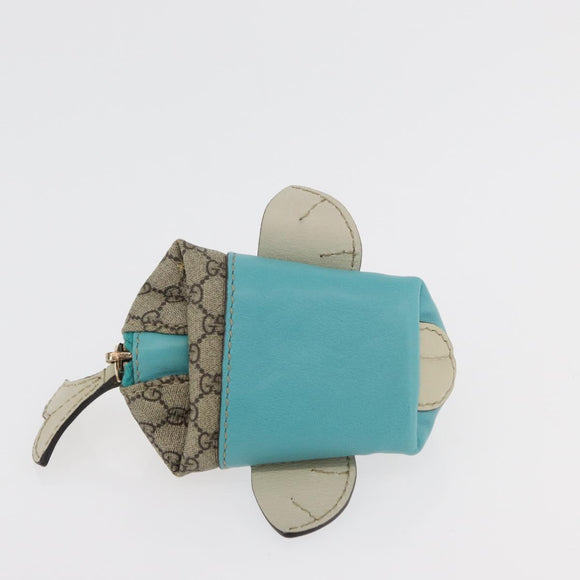 GUCCI GG Supreme Wal Geldbörse PVC Beige Gold 256862 Auth 176753A