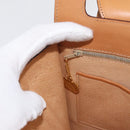 CELINE Macadam Canvas Medallion Hand Bag PVC Leather Brown Gold Auth 176759A-22