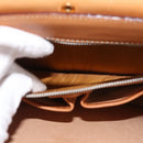 CELINE Macadam Canvas Medallion Hand Bag PVC Leather Brown Gold Auth 176759A-11
