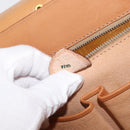 CELINE Macadam Canvas Medallion Hand Bag PVC Leather Brown Gold Auth 176759A-12