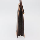 CELINE Macadam Canvas Medallion Hand Bag PVC Leather Brown Gold Auth 176759A-4