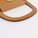 CELINE Macadam Canvas Medallion Hand Bag PVC Leather Brown Gold Auth 176759A-7