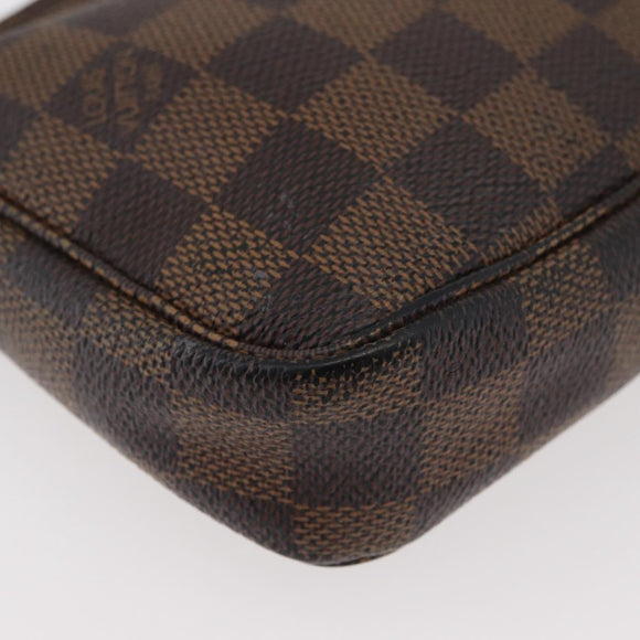 LOUIS VUITTON Damier Ebene Pochette Accessoires Beutel N41206 LV Auth 176761