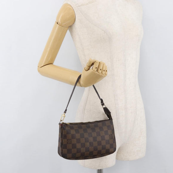 LOUIS VUITTON Damier Ebene Pochette Accessoires Beutel N41206 LV Auth 176761