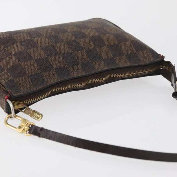 LOUIS VUITTON Damier Ebene Pochette Accessoires Beutel N41206 LV Auth 176761