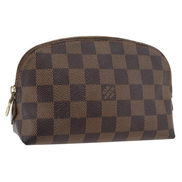 LOUIS VUITTON Damier Ebene Pochette Cosmetic PM Pouch N47516 LV Auth 176763