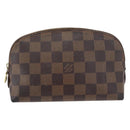 LOUIS VUITTON Damier Ebene Pochette Cosmetic PM Pouch N47516 LV Auth 176763-13