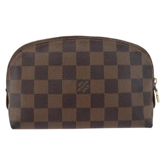 LOUIS VUITTON Damier Ebene Pochette Cosmetic PM Pouch N47516 LV Auth 176763