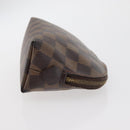 LOUIS VUITTON Damier Ebene Pochette Cosmetic PM Pouch N47516 LV Auth 176763-3
