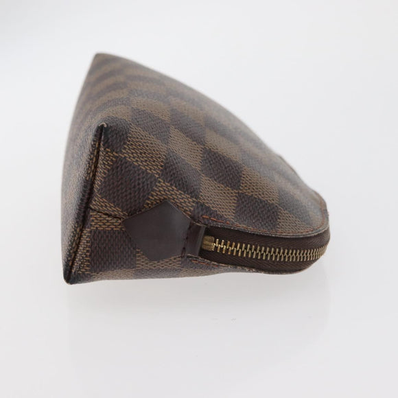 LOUIS VUITTON Damier Ebene Pochette Cosmetic PM Pouch N47516 LV Auth 176763