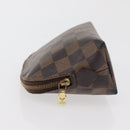LOUIS VUITTON Damier Ebene Pochette Cosmetic PM Pouch N47516 LV Auth 176763-4