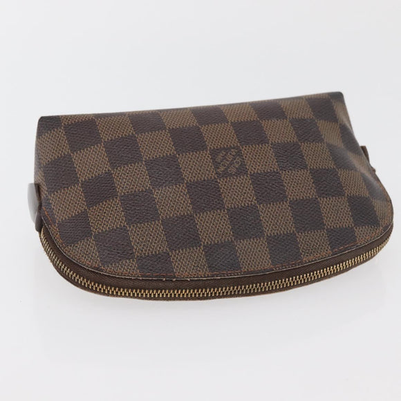 LOUIS VUITTON Damier Ebene Pochette Cosmetic PM Pouch N47516 LV Auth 176763