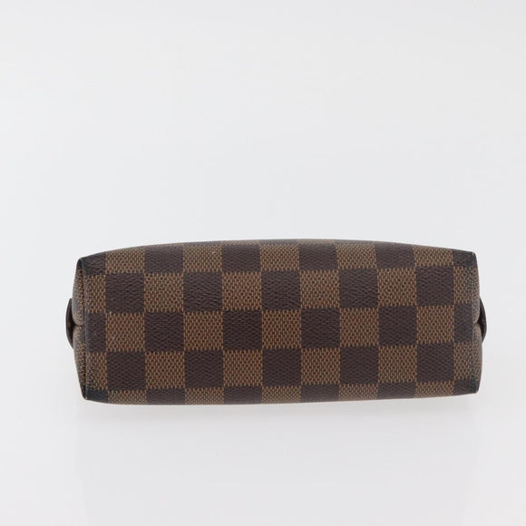 LOUIS VUITTON Damier Ebene Pochette Cosmetic PM Pouch N47516 LV Auth 176763
