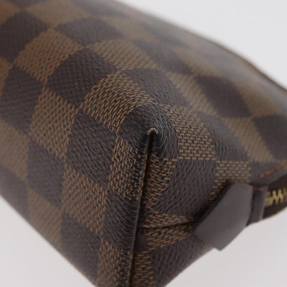 LOUIS VUITTON Damier Ebene Pochette Cosmetic PM Pouch N47516 LV Auth 176763