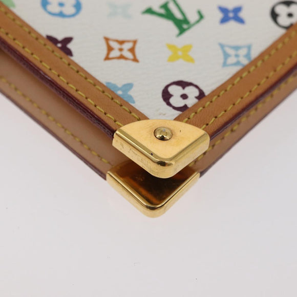 LOUIS VUITTON Monogram Multicolor Agenda PM Day Cover White R21074 Auth 176764