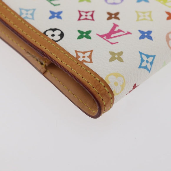 LOUIS VUITTON Monogram Multicolor Agenda PM Day Cover White R21074 Auth 176764