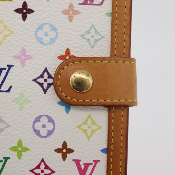 LOUIS VUITTON Monogram Multicolor Agenda PM Day Cover White R21074 Auth 176764