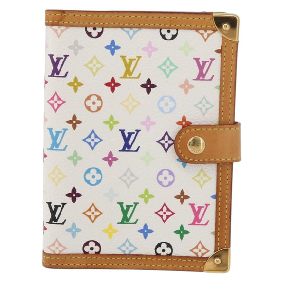 LOUIS VUITTON Monogram Multicolor Agenda PM Day Cover White R21074 Auth 176764