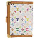 LOUIS VUITTON Monogram Multicolor Agenda PM Day Cover White R21074 Auth 176764-2