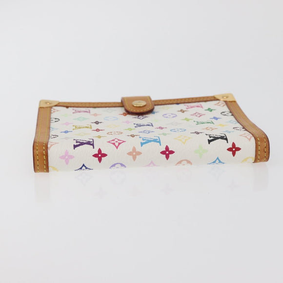 LOUIS VUITTON Monogram Multicolor Agenda PM Day Cover White R21074 Auth 176764