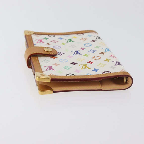 LOUIS VUITTON Monogram Multicolor Agenda PM Day Cover White R21074 Auth 176764