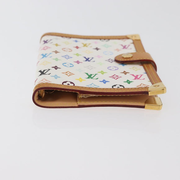 LOUIS VUITTON Monogram Multicolor Agenda PM Day Cover White R21074 Auth 176764