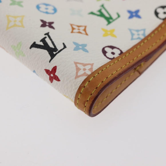 LOUIS VUITTON Monogram Multicolor Agenda PM Day Cover White R21074 Auth 176764