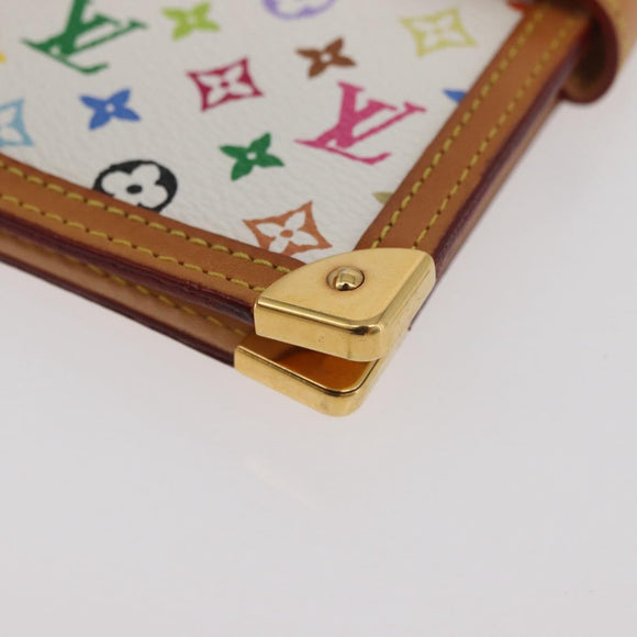 LOUIS VUITTON Monogram Multicolor Agenda PM Day Cover White R21074 Auth 176764