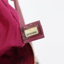 CHANEL Icon Series Pouch Suede Pink Gold CC Auth 176765-12