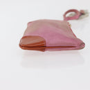 CHANEL Icon Series Pouch Suede Pink Gold CC Auth 176765-3