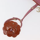 CHANEL Icon Series Pouch Suede Pink Gold CC Auth 176765-6