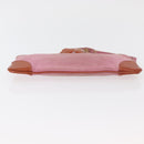 CHANEL Icon Series Pouch Suede Pink Gold CC Auth 176765-7