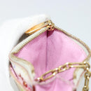 LOUIS VUITTON Multicolor Pochette Cles NM Coin Purse White M93734 Auth 176769-17