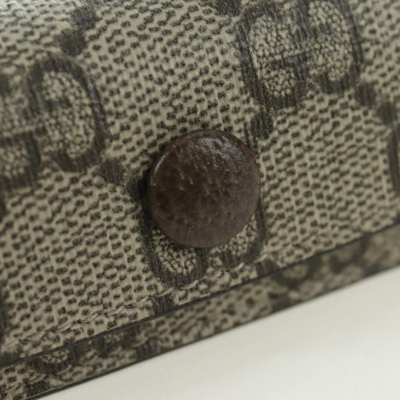 GUCCI GG Supreme Dice Case PVC Beige 662292 Auth 176770M
