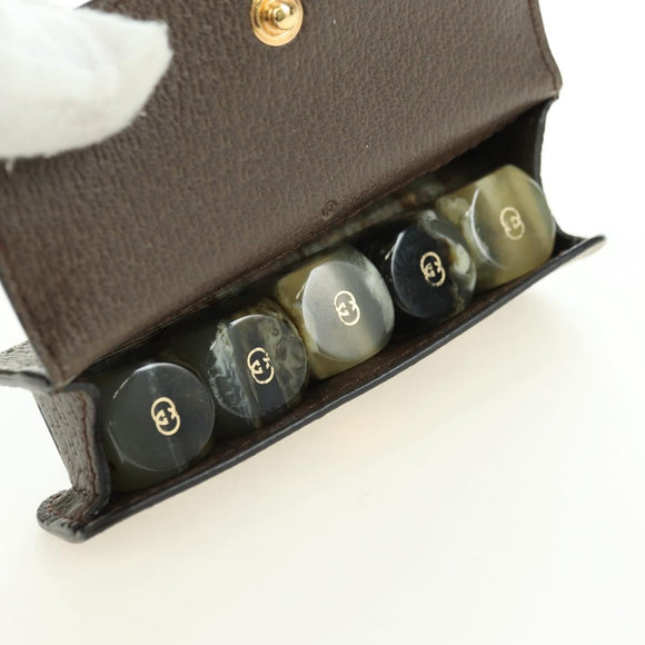 GUCCI GG Supreme Dice Case PVC Beige 662292 Auth 176770M