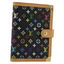LOUIS VUITTON Monogram Multicolor Agenda PM Day Cover Black R20895 Auth 176772V-1