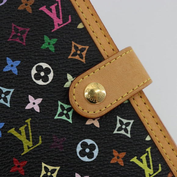 LOUIS VUITTON Monogram Multicolor Agenda PM Day Cover Black R20895 Auth 176772V