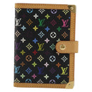 LOUIS VUITTON Monogram Multicolor Agenda PM Day Cover Black R20895 Auth 176772V-13
