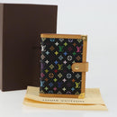 LOUIS VUITTON Monogram Multicolor Agenda PM Day Cover Black R20895 Auth 176772V-12